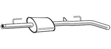 Střední tlumič výfuku WALKER 24170