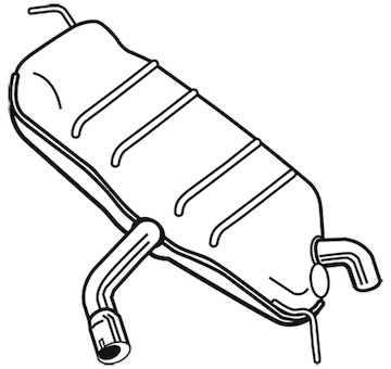 Zadní tlumič výfuku WALKER 25089