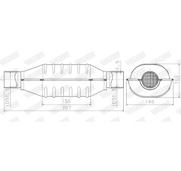 Katalyzator, univerzalni WALKER 65992