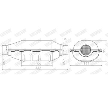 Katalyzator, univerzalni WALKER 66924