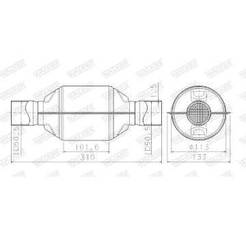 Katalyzator, univerzalni WALKER 67990