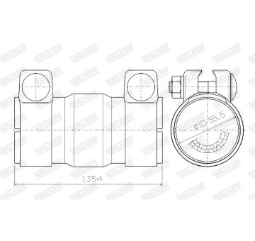 Katalyzator, univerzalni WALKER 69003