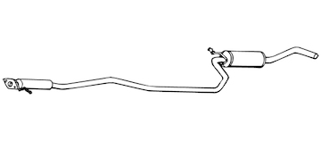 Střední tlumič výfuku WALKER 70131