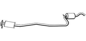 Střední tlumič výfuku WALKER 70142