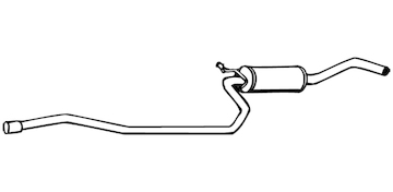 Střední tlumič výfuku WALKER 70148