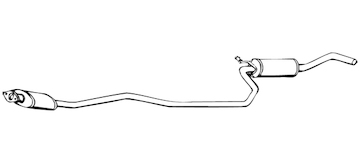 Střední tlumič výfuku WALKER 70150