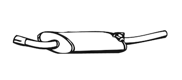 Zadní tlumič výfuku WALKER 70188