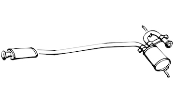 Střední tlumič výfuku WALKER 70430