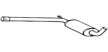 Střední tlumič výfuku WALKER 70524