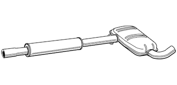 Střední tlumič výfuku WALKER 70530