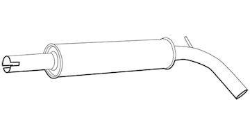 Střední tlumič výfuku WALKER 71341