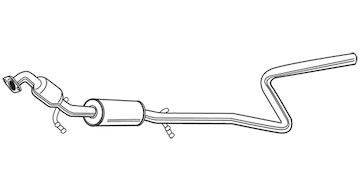 Střední tlumič výfuku WALKER 71397