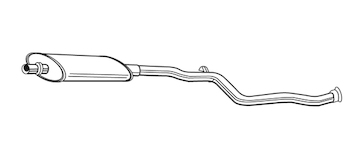 Střední tlumič výfuku WALKER 72105