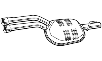 Střední tlumič výfuku WALKER 72160