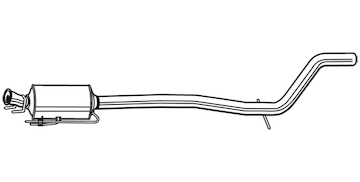 Filtr pevnych castic, vyfukovy system WALKER 73160