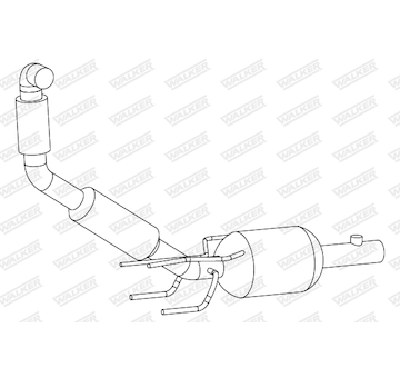 Filtr pevnych castic, vyfukovy system WALKER 73378