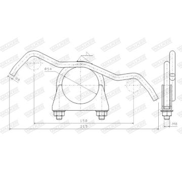 Drzak, vyfukovy system WALKER 80313