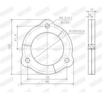 Těsnění, výfuková trubka WALKER 80315