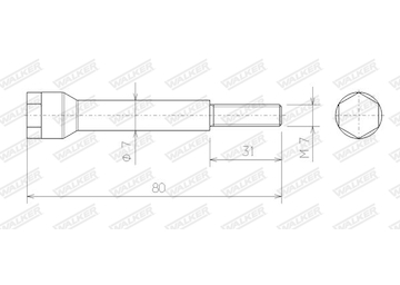 Sroub, vyfukovy system WALKER 83164