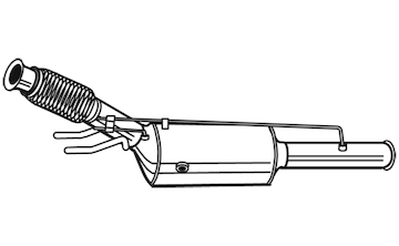 Filtr pevnych castic, vyfukovy system WALKER 93158