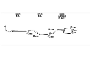 Výfukový systém WALKER AB01001