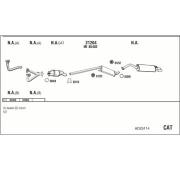 Výfukový systém WALKER AD25114