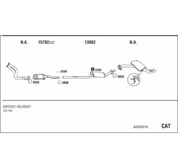 Výfukový systém WALKER AD40316