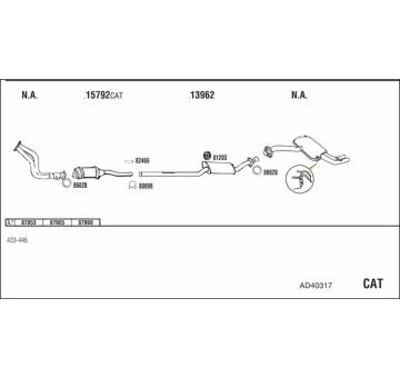Výfukový systém WALKER AD40317