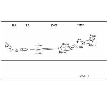 Výfukový systém WALKER AD40318