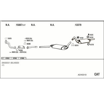Výfukový systém WALKER AD40319