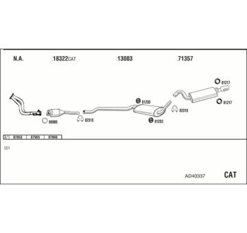 Výfukový systém WALKER AD40337