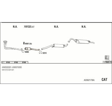Výfukový systém WALKER AD62178A