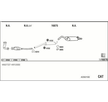 Výfukový systém WALKER AD62190