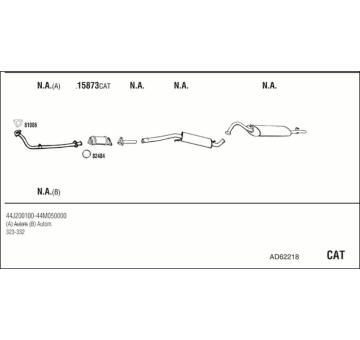 Výfukový systém WALKER AD62218