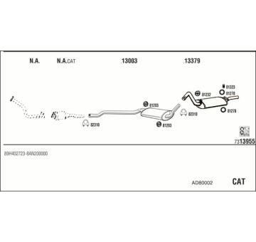 Výfukový systém WALKER AD80002