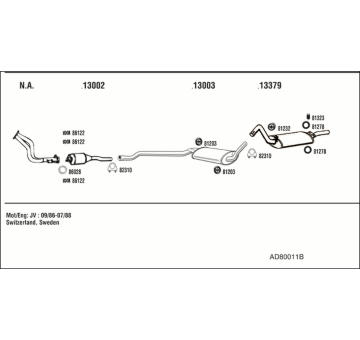 Výfukový systém WALKER AD80011B