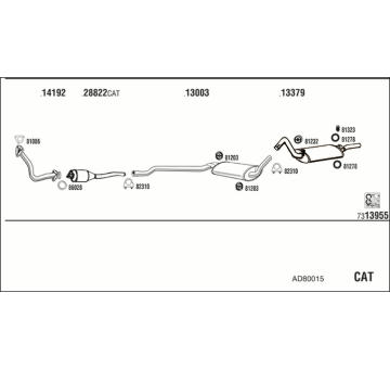 Výfukový systém WALKER AD80015