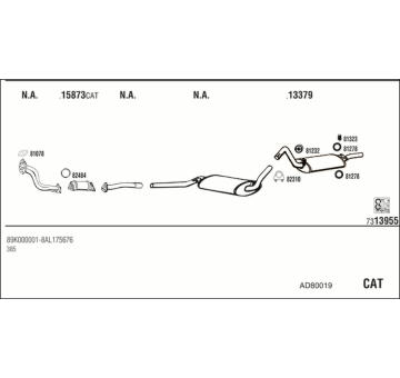 Výfukový systém WALKER AD80019
