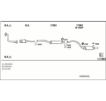 Výfukový systém WALKER AD80050A