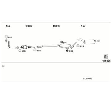 Výfukový systém WALKER AD90019