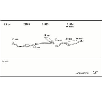 Výfukový systém WALKER ADK004613C