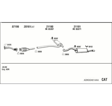 Výfukový systém WALKER ADK004614AA