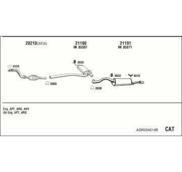 Výfukový systém WALKER ADK004614B