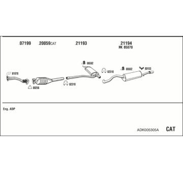 Výfukový systém WALKER ADK005305A