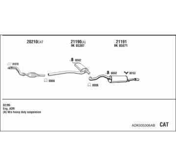 Výfukový systém WALKER ADK005306AB