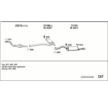 Výfukový systém WALKER ADK005306B