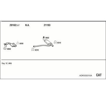 Výfukový systém WALKER ADK005310A