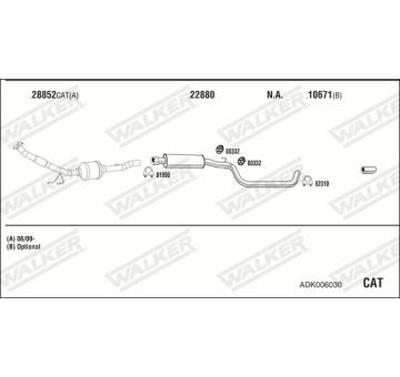 Výfukový systém WALKER ADK006030