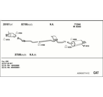 Výfukový systém WALKER ADK007741C