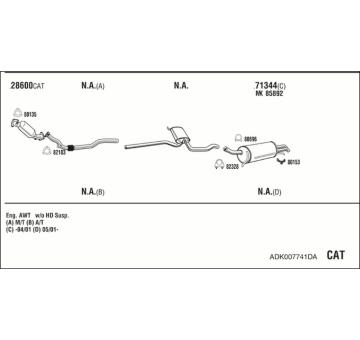 Výfukový systém WALKER ADK007741DA